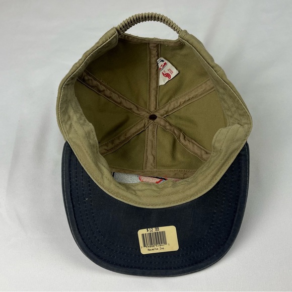 Vtg Ajd Cleveland Cavaliers Mens Camp Hat 90s Tan/Blue Cavs NBA Basketball - Picture 6 of 6
